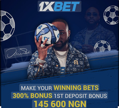 300% bonus by 1xbet